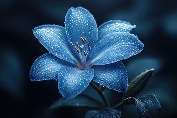 Minimalist Square Outline with Blooming Stargazer Lily Rising