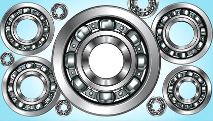 Metal bearings, various sizes