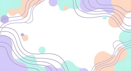 Abstract pastel shapes background