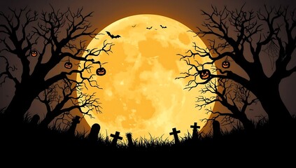 Halloween Full Moon Spooky Night