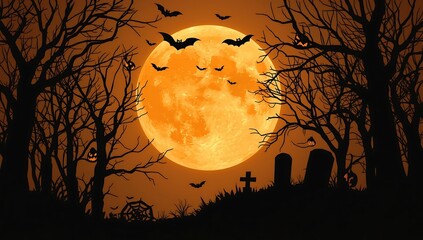 Halloween Full Moon Spooky Night