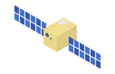 人工衛星・サテライト・探査機・プローブ　ベクターイラスト素材　ベクター／透過PNG／JPEG白背