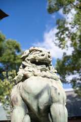 Guardian dog of Ikuta shrine in Kobe, Hyogo, Japan