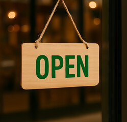 Closed sign in a shop