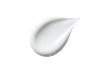 Creamy white cosmetic product smear