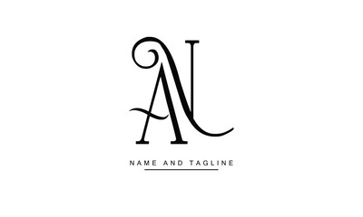 AN, NA, A, N  Abstract Letters Logo Monogram

