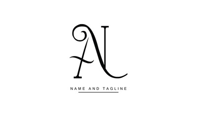 AN, NA, A, N  Abstract Letters Logo Monogram


