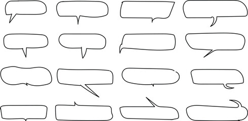 Speech Bubble set. Talk bubble. Cloud speech bubbles collection. Vector