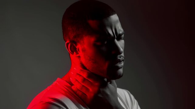 Concept of neck pain and discomfort