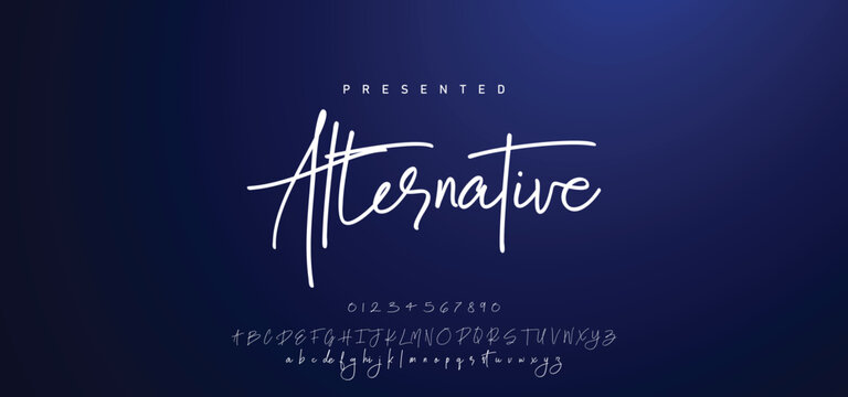 Hand drawn calligraphic vector font. Distress grunge texture. Modern script calligraphy type. ABC typography latin alphabet.