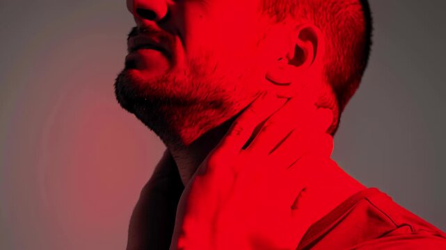 Concept of neck pain and discomfort