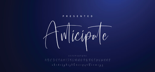 Hand drawn calligraphic vector font. Distress grunge texture. Modern script calligraphy type. ABC typography latin alphabet. © Mark