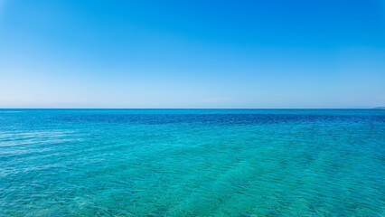 Turquoise Water and Sunny Sky at Possidi Beach, Greece