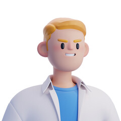 Man Avatar 3D Illustration