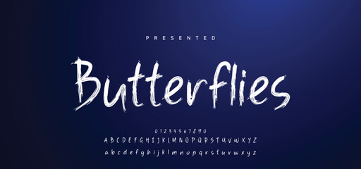 Obraz premium signature Font Calligraphy Logotype Script Brush Font Type Font lettering handwritten. vector illustration