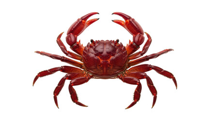 Isolated Red Crab on Display, Fresh and Raw, Ready to Prepare Seafood Meal, Rich Protein