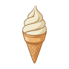 ice cream emoji vector cone icon