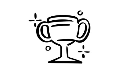 Hand Drawn Outline of a Trophy or Award Icon