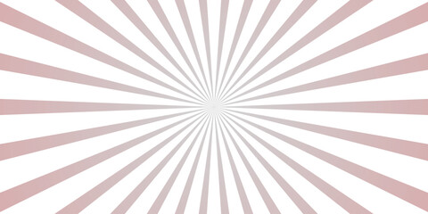Faded rose and grey sunburst radial lines pattern abstract background with gradient effect and central bright point