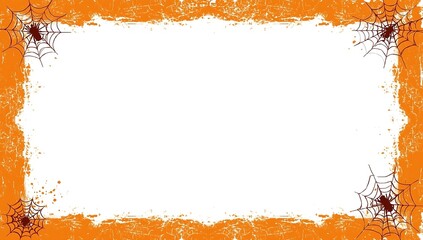 Halloween Spider Web Border Frame
