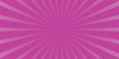 Fototapeta premium Vibrant Pink Sunburst Pattern Radial Burst Background with Alternating Light and Dark Stripes vector
