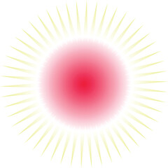 abstract sun background. Radiant Sunburst with Pink and Yellow Gradient