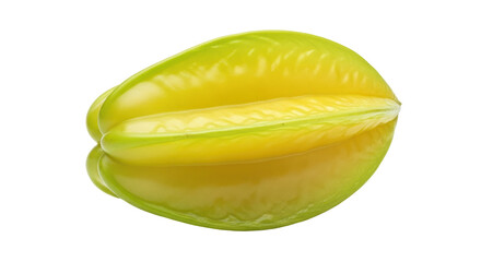 Isolated star fruit, tropical treat, fresh fruit, yellow and green produce, delicious flavor