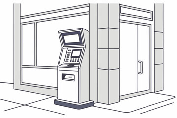 Automated Teller Machine on City Street.