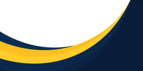 blue and yellow wavy shape background. suitable for business poster design, corporate banner, presentation, flyer, social media post.eps10