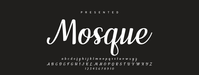 Bold and script alphabets. Vector font duo. © Mark