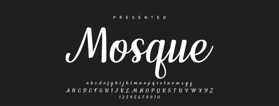 Bold and script alphabets. Vector font duo.