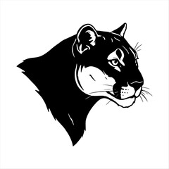 Cougar head silhouette