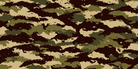 Camouflage background. Seamless pattern.Vector. 迷彩パターン テクスチャ 背景素材