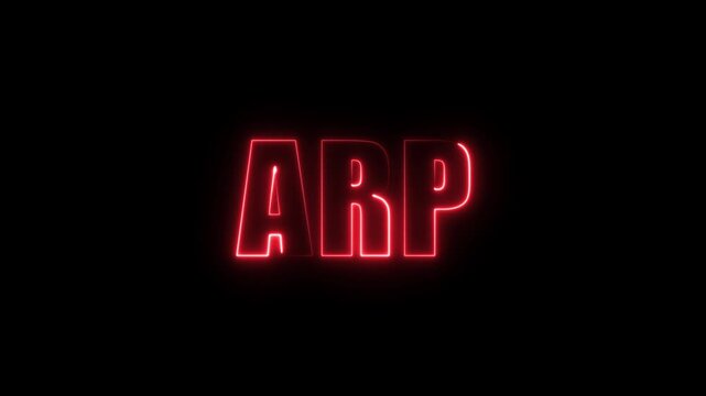 ARP Text Design &ndash; Modern Technology Typography on Isolated Background, Concept 4k video