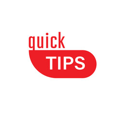 quick tips text information sign	