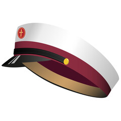 Traditional Danish graduation cap, studenterhue. Vector Illustration