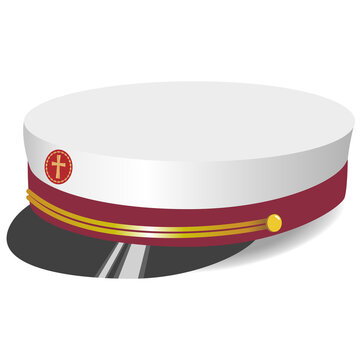 Traditional Danish graduation cap, studenterhue. Vector Illustration