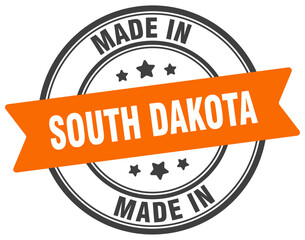 Fototapeta premium Made in South Dakota round sign. Made in South Dakota stamp.