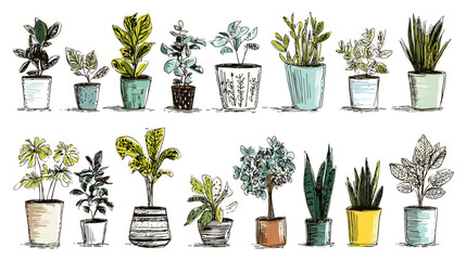 collection of potted plants