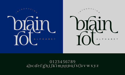 Brain Rot Alphabet Creative Modern Elegant Decorative Typeface