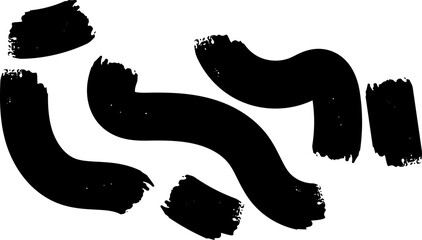 Minimal vector paint brush strokes sets art illustration design 