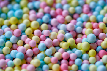 Colorful Pastel Candies in a Close-Up View for Sweet Treats Lovers