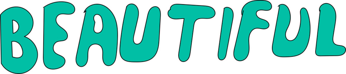 Beautiful Text Doodle Art PNG  | Stylish Bold Font Transparent Background