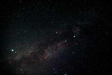 Milky way stars and constellations with a galaxy background.