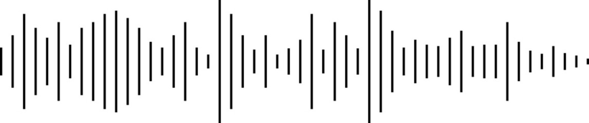 Podcast sound waves collection. Voice message for social media app. Equalizer template, voice microphone signals, sound wave. Music, podcast, broadcast, UI, audio branding design.