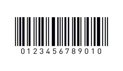 Barcode with Numbers PNG isolated.