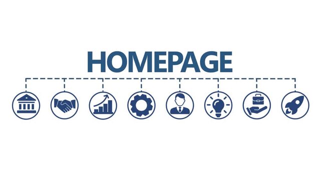 Banner Homepage video mit Piktogrammen.