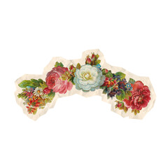 crown of roses on scrapbook collage