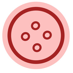 Buttons outline icon for sewing, tailoring, and fashion garment design