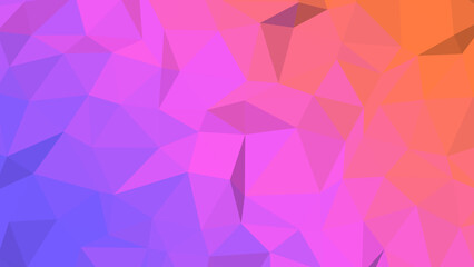 Obraz premium Abstract low poly background with purple and orange gradient